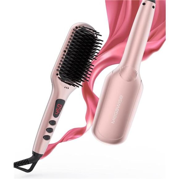 Hair Straightener Ceramic Brush ; Anti-Scald Dual Voltage - Picture 1 of 6